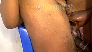 Amateur BBW's Fat Pussy Fingered Till She Squirts On Massive Black Cock!