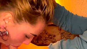 Closeup wet sloppy facefuck chokes cute slave deepthroat gagging!