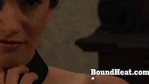 i chain up the bound lesbian slave and whip her hard in the garage