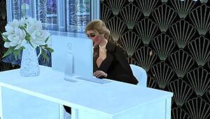 WHO KNEW BELLA AND MILLA WOULD FUCK AT MORTIMER'S FUNERAL OFFICE WITH BIG TITS OUT?