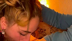 Closeup wet sloppy facefuck chokes cute slave deepthroat gagging!