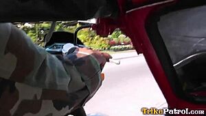 hairy pinay pussy stretched riding trikepatrol's massive foreign cock doggystyle cumshot