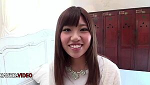 Chisa Hoshino's Hardcore Shaved Pussy Fucking and Deep Sucking with Partner