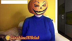 Happy Halloween pervs watch these massive pumpkin tits bounce on cam October 31st