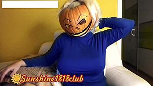 Happy Halloween pervs watch these massive pumpkin tits bounce on cam October 31st