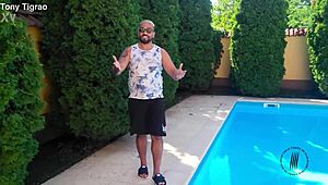 Curvy Brazilian Juju Meirelles rides big cock bent over doggystyle