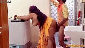 desi bhabhi's holi romp bent over doggystyle with devar quickie group fun on ranch