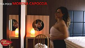 erotic room guest morena capoccia licks pussy deep
