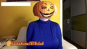 Happy Halloween pervs watch these massive pumpkin tits bounce on cam October 31st
