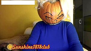 Happy Halloween pervs watch these massive pumpkin tits bounce on cam October 31st