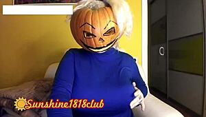 Happy Halloween pervs watch these massive pumpkin tits bounce on cam October 31st
