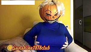 Happy Halloween pervs watch these massive pumpkin tits bounce on cam October 31st