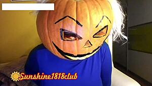 Happy Halloween pervs watch these massive pumpkin tits bounce on cam October 31st