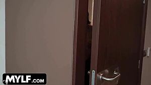 spanking her while blowing and pounding that tight pussy with big tits