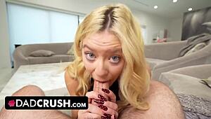 Stepdad Stares as Stepdaughter Strips Bare for Taboo Fuck