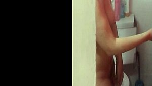 colombian big tits babe caught in steamy spy shower 👀💦