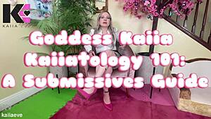 goddess kaiia teaches submissives with curvy femdom heels