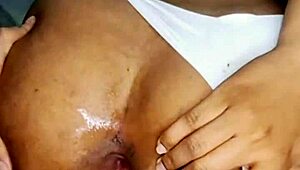 Submissive ebony begs macho to stretch her huge ass wide open for anal bliss