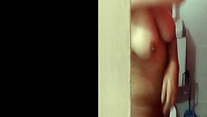 colombian big tits babe caught in steamy spy shower 👀💦