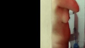 colombian big tits babe caught in steamy spy shower 👀💦