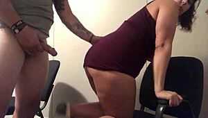 imagine my wife taking cock deep in office pussy