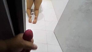 Hey stepmom why shake that huge ass cleaning bathroom wanna quickie anal?