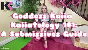 goddess kaiia teaches submissives with curvy femdom heels