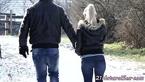 euro beauty rides her man with classy passion