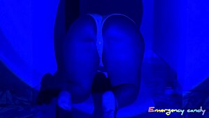 curvy ebony neighbor oils huge ass for pov yoga workout squats then squirts pussy juice on mat