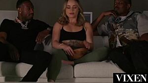 Vixenplus Gym Babe Anna Claire Clouds Takes Two BBCs Workout