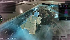 whoa, hooked up with this hot alsace cosplayer at the pool 😍 roblox romp part 1/5