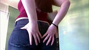 milf rips clothes off for live tit striptease