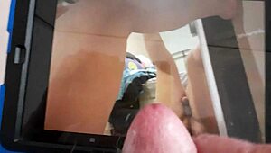 Neighbor Rusty jerks small cock to pretty Midnight Mist