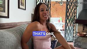 that big-ass brazilian babe's throat takes it all sloppy in pov swallow session