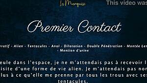 French Babe's First Erotic Encounter with Alien Monster