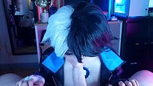 Pervy Roommate Begs for Luna Snow Cosplay So I Dominate and Ride Him Hard!