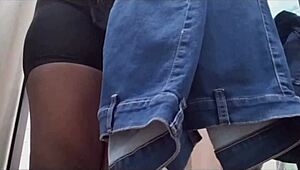 i used his card so i knelt to suck his cock bareback at mall