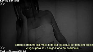 Tattooed hottie sits deep on huge thick cock!