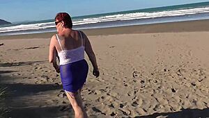 kiwi milf walks beach see through then public creampie fucked sloppy