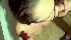 hubby catches cheating wife face-fucked by lover then pissed on pov