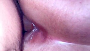 Bet you'd love watching her take doggy creampie anal while on her period