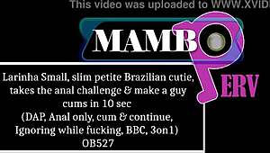 larinha petite brazilian takes anal challenge with bbc in 3on1