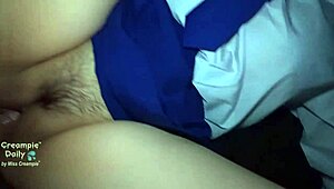 😍 convent schoolgirl's tight pussy gets creampied dripping after hard fuck 😩💦