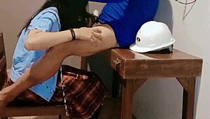 pinay teen student gets dorm room pounded hard by construction guy