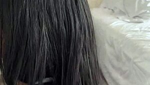 watch him devour this huge bbc dildo deepthroat style with his amateur latina girlfriend