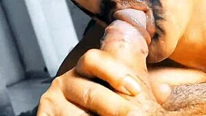 Halloween Monster Doll Sucks Unknown Men's Cum Straight Into Her Throat Till Last Drop