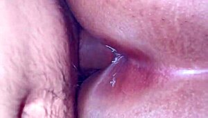 Bet you'd love watching her take doggy creampie anal while on her period