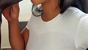 watch him devour this huge bbc dildo deepthroat style with his amateur latina girlfriend