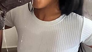 watch him devour this huge bbc dildo deepthroat style with his amateur latina girlfriend