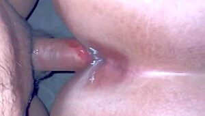 Bet you'd love watching her take doggy creampie anal while on her period